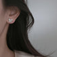925 Sterling Silver Hollow Bow Heart Stud Earrings