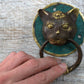 Animal Brass Door Knocker - Cats Head