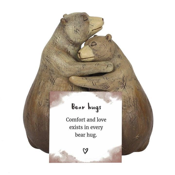 Bear Hug Couple Puzzle Animal Ornament with Special Message