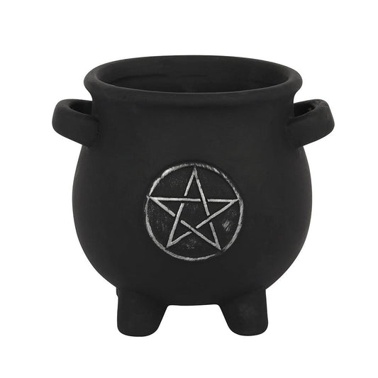 Black Pentagram Cauldron Terracotta Plant Storage Pot