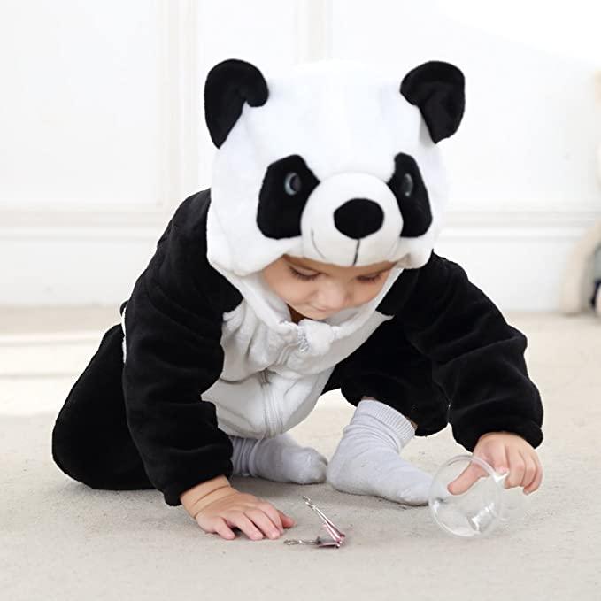 Cute Cartoon Plush Animal Designs Baby Hooded Romper Onesie
