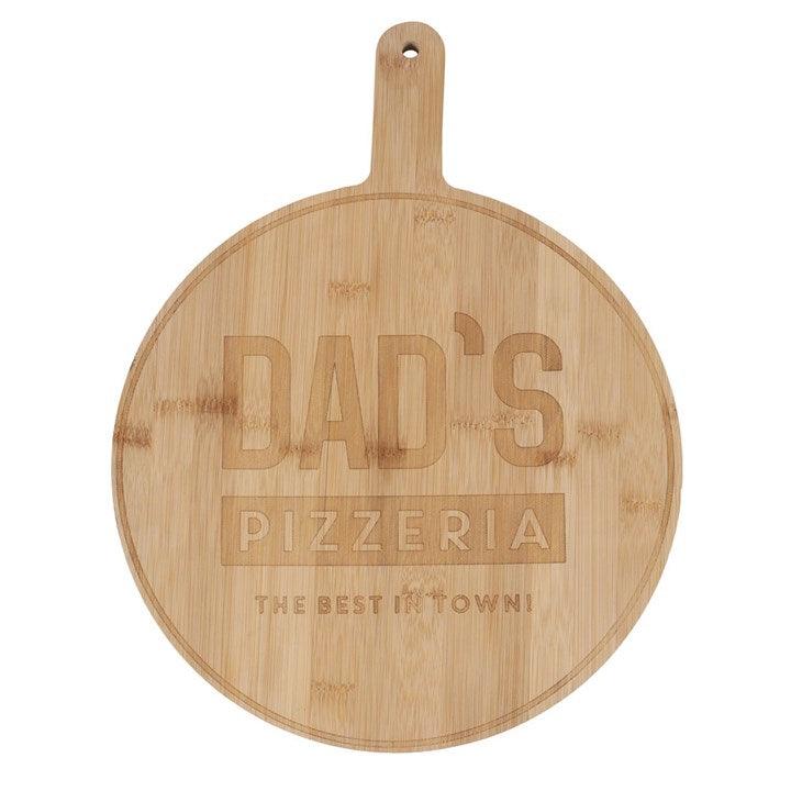 Dad's Pizzeria Round Wooden Pizza Board