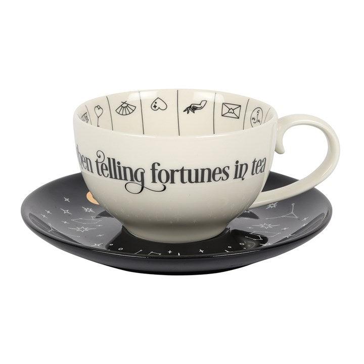 Fortune Telling Astrology Symbols Ceramic Teacup & Saucer
