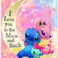 Full Drill 5D Diamond Painting Kit Stitch Angel Scrump Love You To The Moon