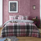 Luxury Teddy Bear Fleece Check Duvet Cover Bedding Set - 6 Colours