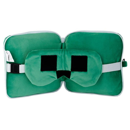 Minecraft Creeper Relaxeazzz Plush Travel Pillow & Eye Mask Set