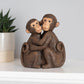Monkey Couple Animal Figures Puzzle Ornament
