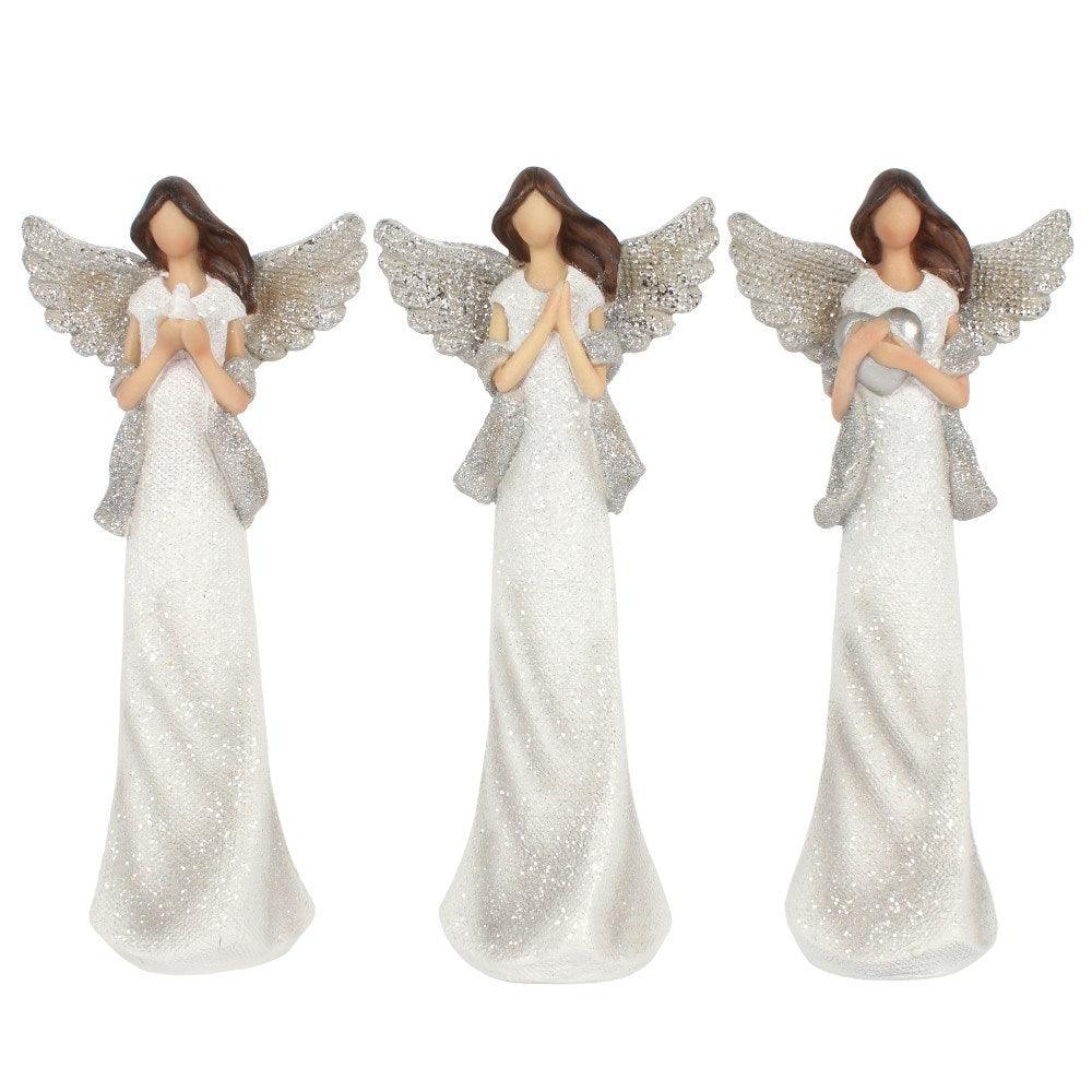 Peace Pray Love Trio Angels Figurine Ornament