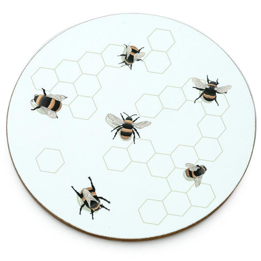 Porcelain Mug and Coaster Gift Set - Nectar Meadow Bee
