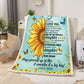 Warm Soft Fleece Blanket Throw - Sunflowers To My Daughter From Mum