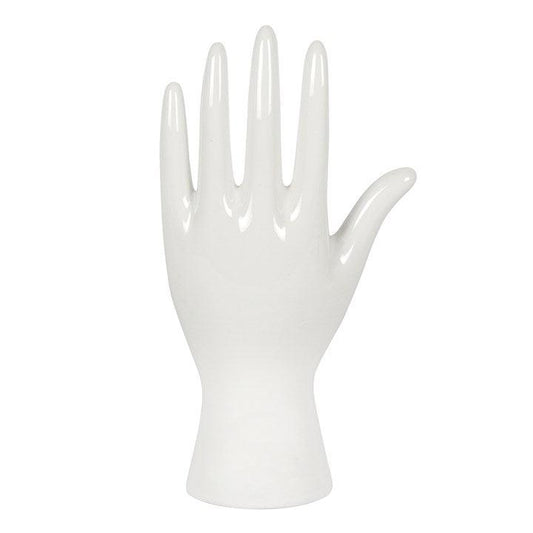 White Ceramic Palmistry Astrology Hand Ornament