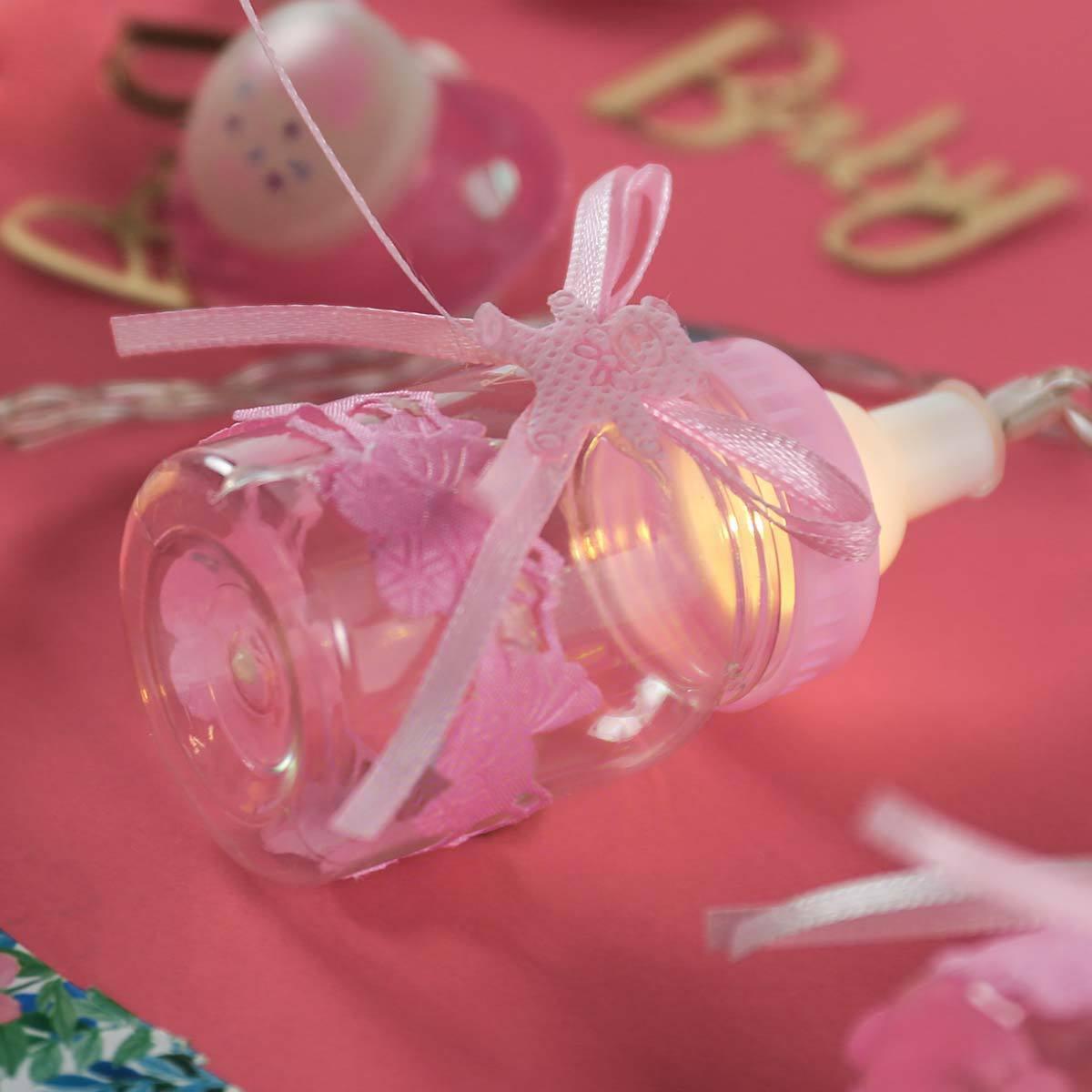 1.5m Battery Power LED Baby Bottle Fairy Wire Lights - Pink or Blue