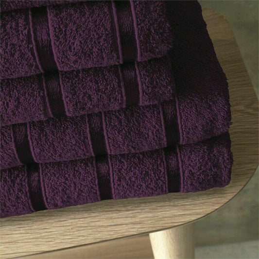 100% Egyptian Cotton Towel 8 Piece Bale Set Stripe Design - 14 Colours