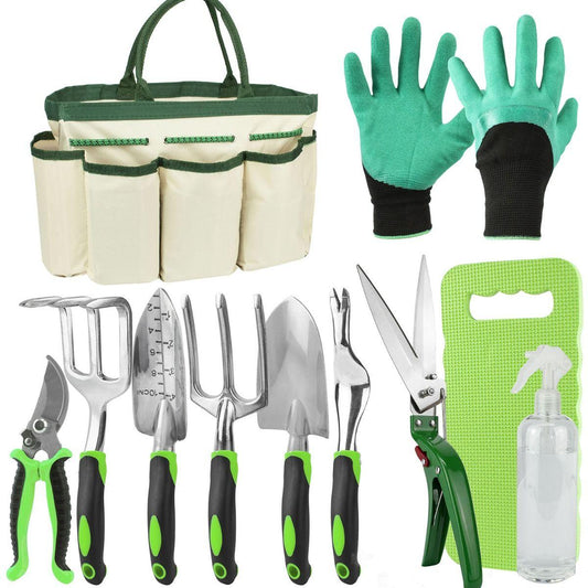 11 Piece Gardening Tool Kit Set with Bag and Knee Pad