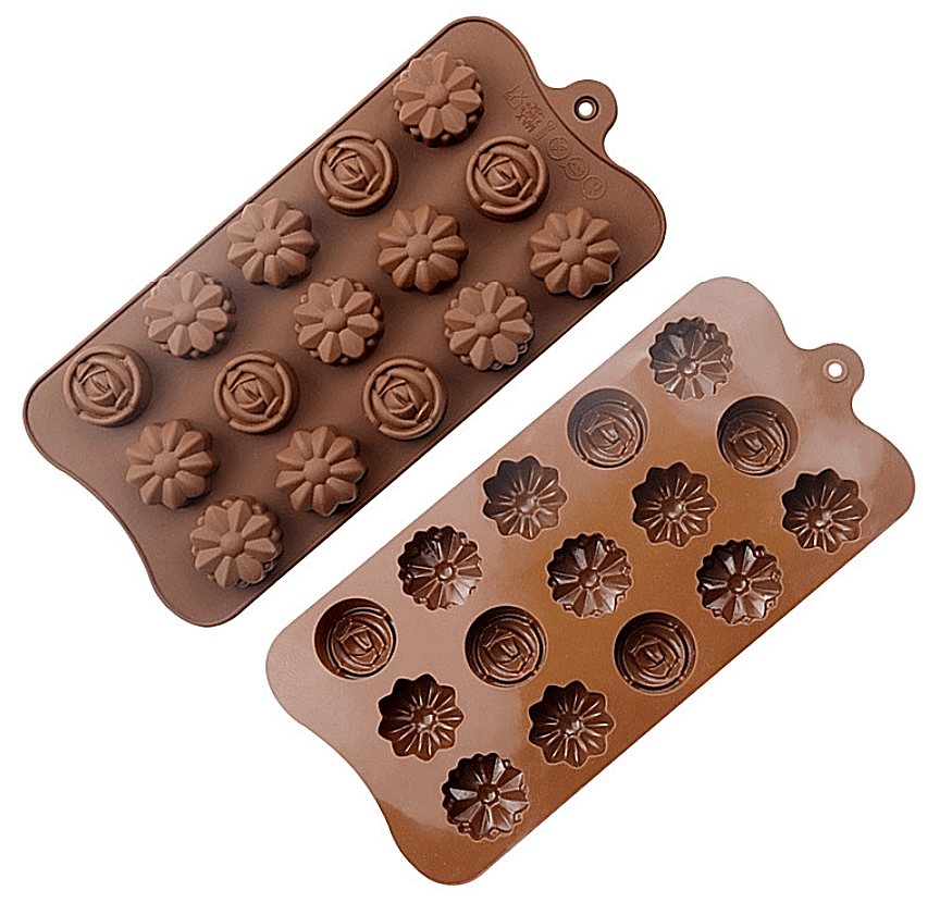 15 Rose Flowers Silicone Baking Chocolate Fondant Jelly Ice Cube Mould