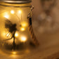 2 x Solar Powered Hanging Fairy Frosted Glass Jar Lantern Garden Lights