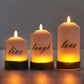 3pc Live Laugh Love Flameless LED Pillar Candle Set