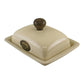 Country Cottage Cream Ceramic Butter Dish
