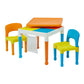 Multipurpose Orange Activity Table & 2 Chairs with Storage Bag Building Blocks Table - Kporium Home & Garden