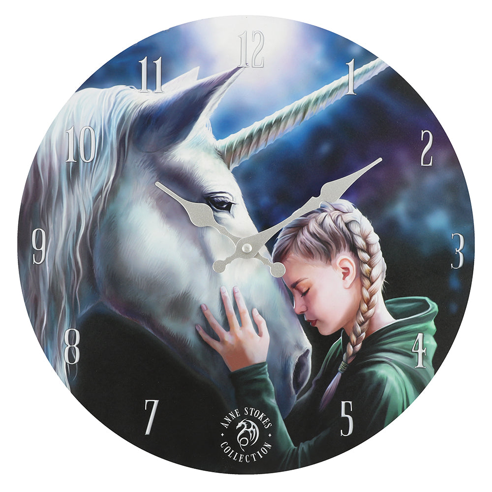 The Wish Unicorn Gothic Wall Clock by Anne Stokes