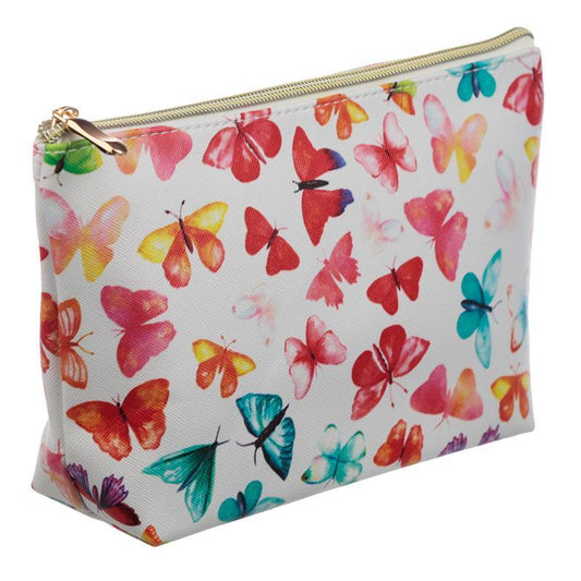 Handy Large PVC Make Up Toiletry Wash Bag - Multi Coloured Butterfly House - Kporium Home & Garden