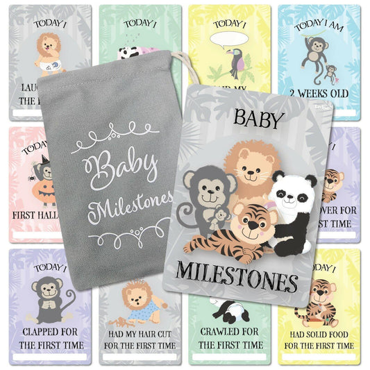 Baby Milestone First Year Memories Cards – 57 Keepsake Moments