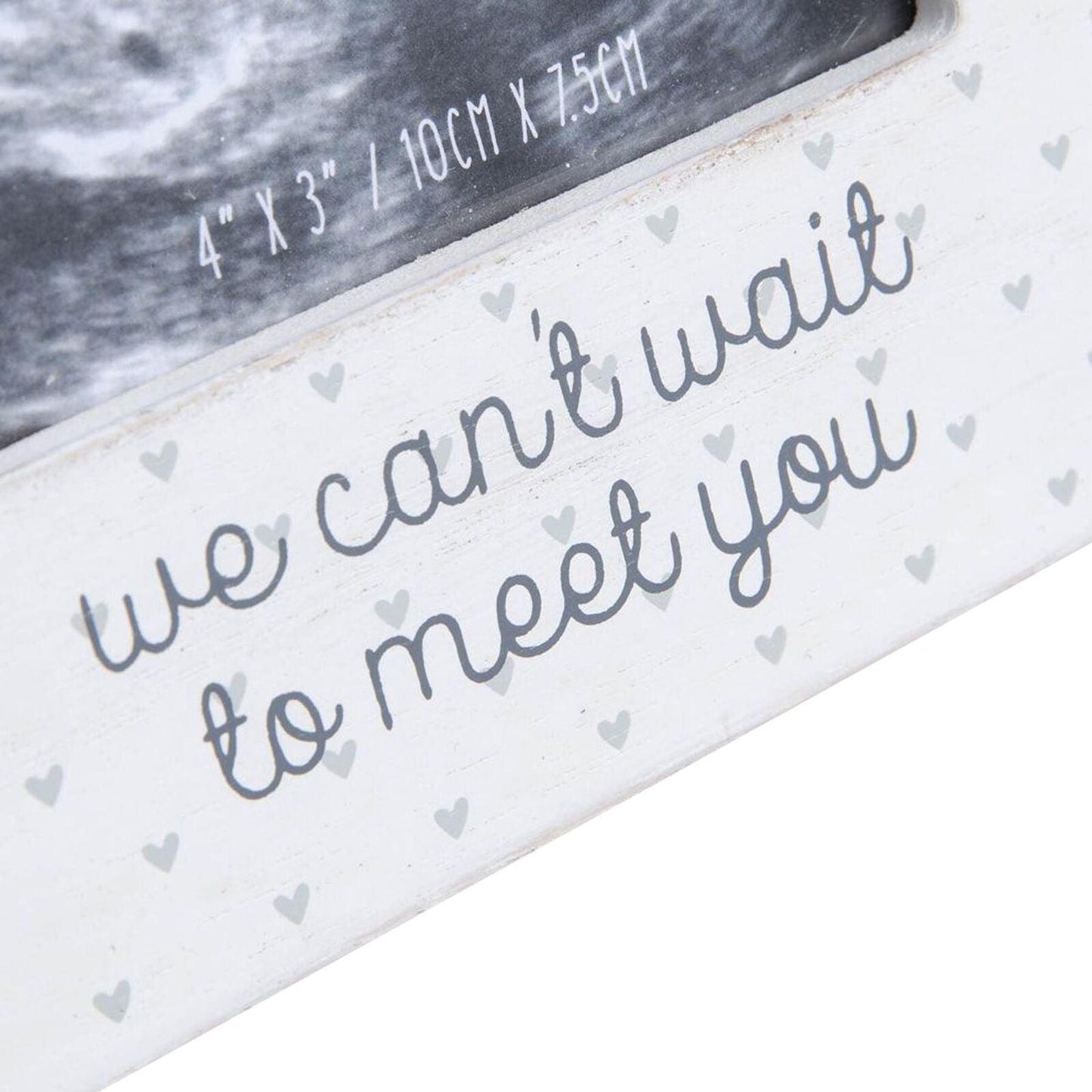 Baby Scan Pregnancy Announcement White Wooden Photo Frame
