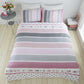 Best Wishes Blush Pink Grey Print Duvet Cover Bedding Set