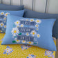 Blue Daisy Flower Floral Print Duvet Cover Reversible Bedding Set