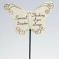 Butterfly Graveside Remembrance Stake Spike Memorial Plaque