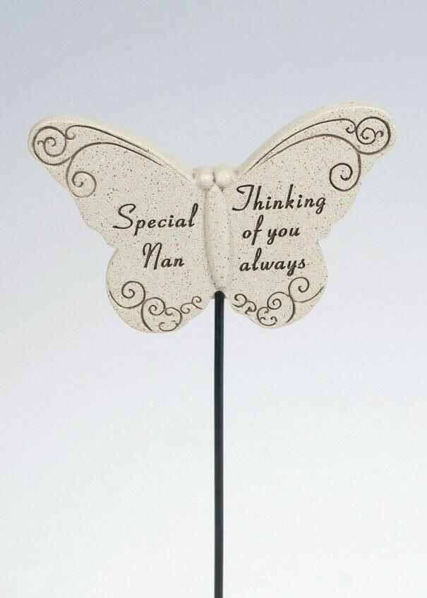Butterfly Graveside Remembrance Stake Spike Memorial Plaque