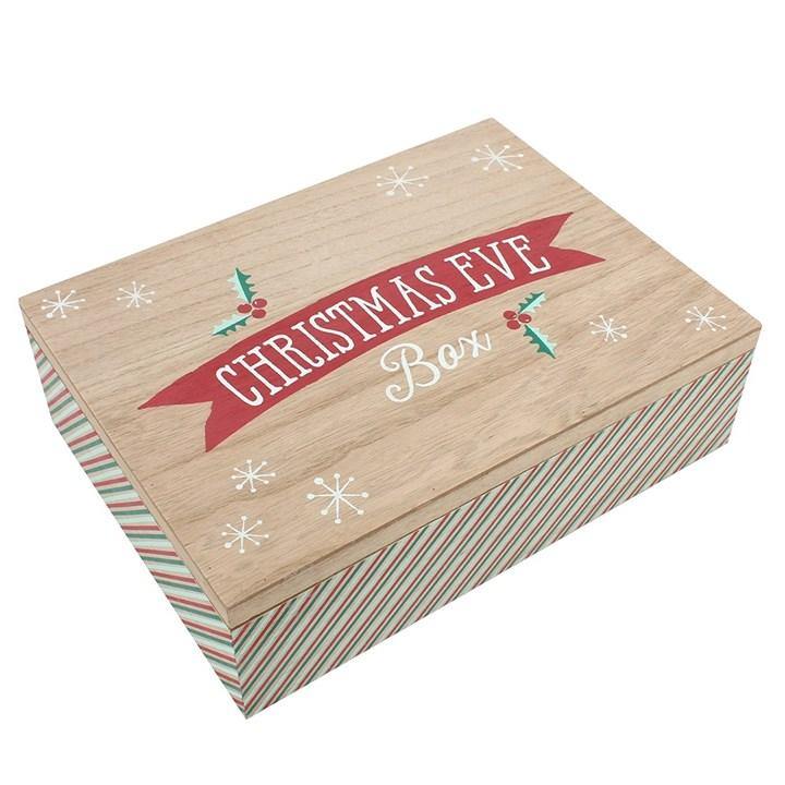 Wooden Christmas Eve Box Present Children Storage Gift - Home Inspired Gifts
