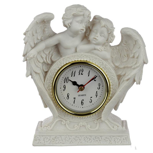 Collectable Peace of Heaven Cherub - Endless Love Mantle Clock Ornament - Home Inspired Gifts