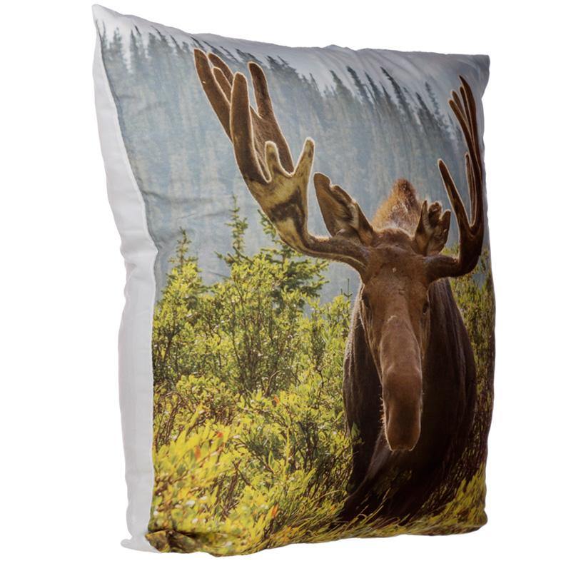Square Cushion with Insert - Moose Photo Design Cover - 50cm - Kporium Home & Garden