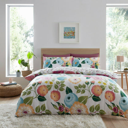 Colourful Floral Print Duvet Cover Polycotton Bedding Set