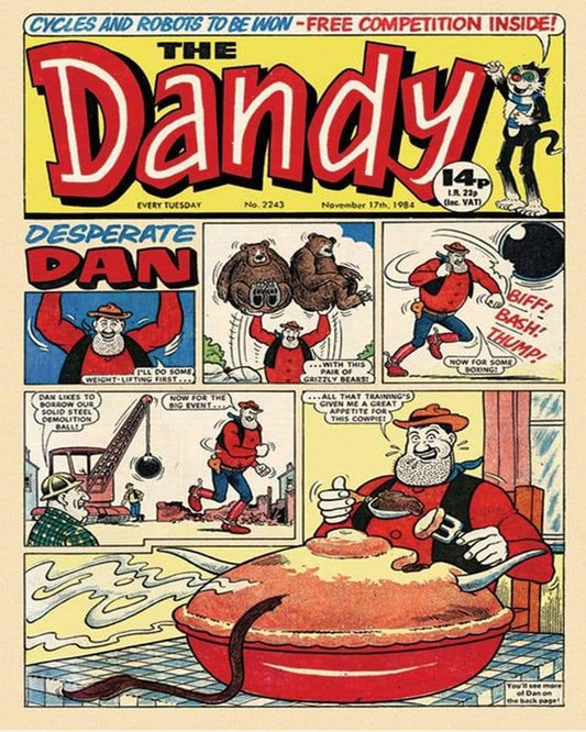Dandy Desperate Dan Comic Cover - Metal Pop Wall Art Retro Sign - Kporium Home & Garden