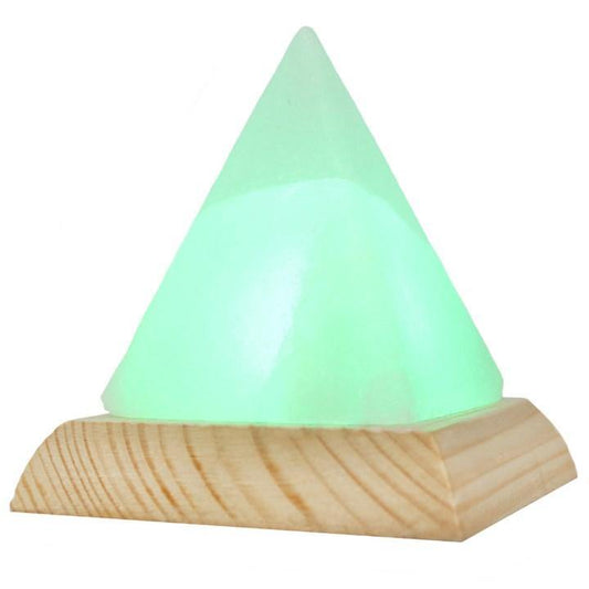 Pyramid White Colour Changing USB Himalayan Salt Lamp - Home Inspired Gifts