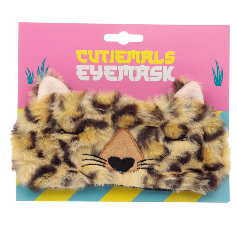 Fun Eye Mask - Plush Cutiemals Leopard Travel Sleeping Aid - Kporium Home & Garden