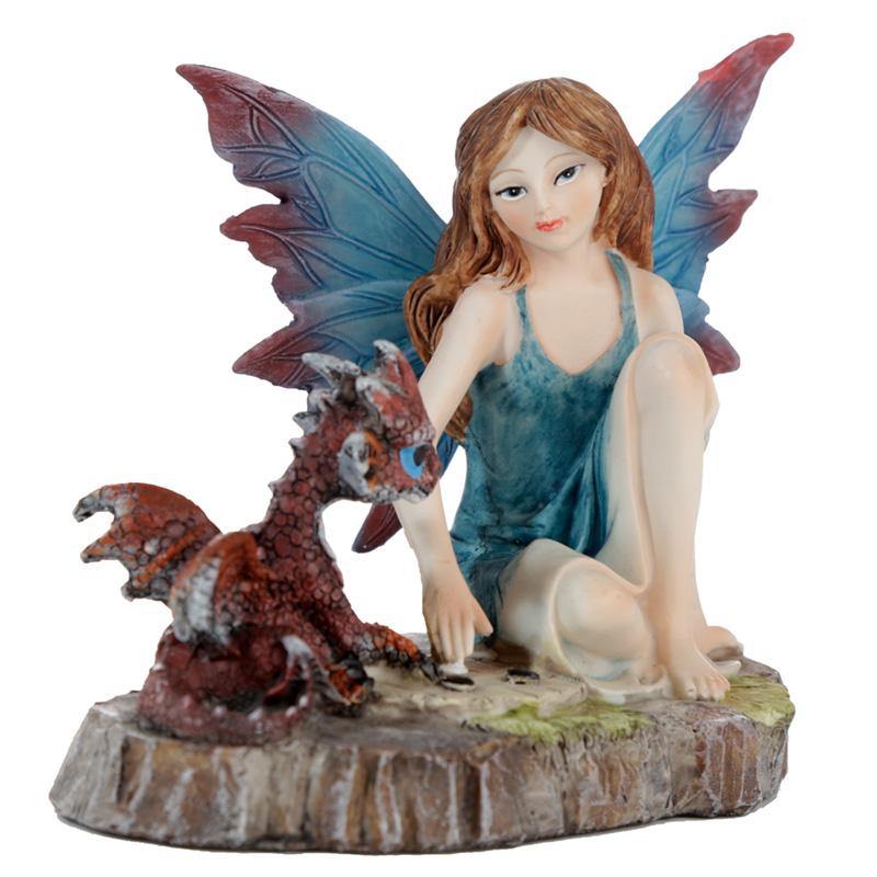 Woodland Spirit Fairy Figurine - Dragon Games Statue Folklore Ornament - Kporium Home & Garden