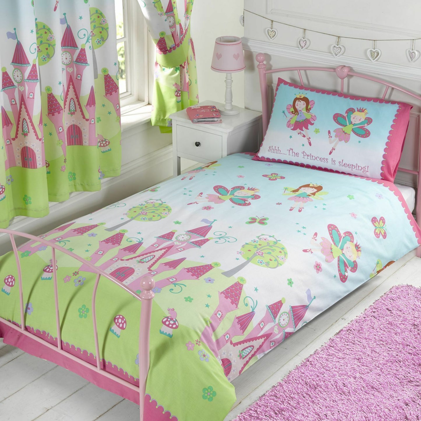 Fairy Princess Sleeping Duvet Cover Kids Bedding Set