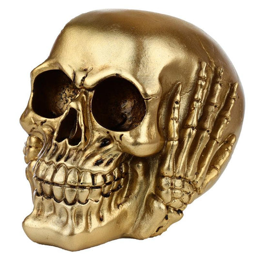 Fantasy See No Hear No Speak No Evil Set of 3 Gold Punk Skull