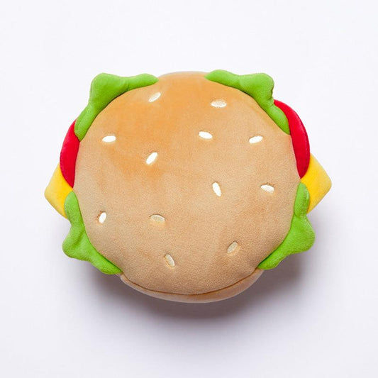 Fast Food Burger Relaxeazzz Plush Round Travel Pillow & Eye Mask Set