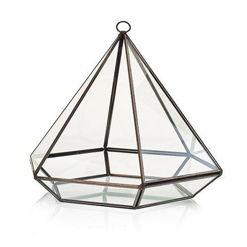 Geometric Glass Terrarium for Succulents and Plants - Stylish Planter Pot