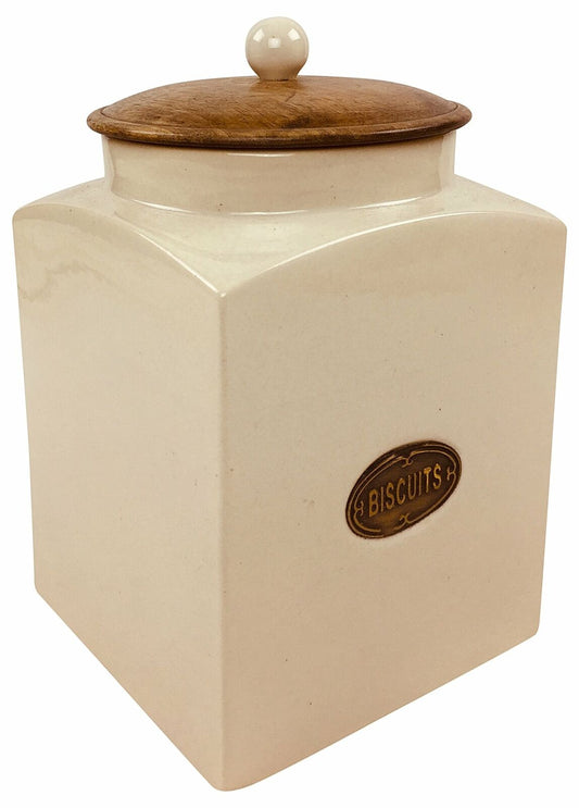Glazed Ceramic Biscuit Cookie Storage Jar Canisters with Lid