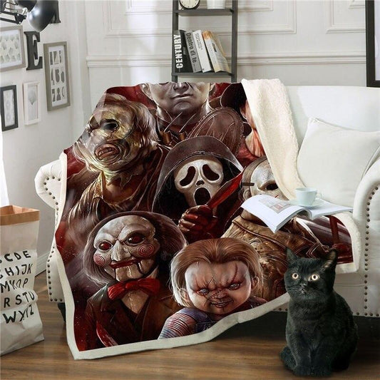 Warm Soft Blanket Throw - Horror Movie Jigsaw Chucky