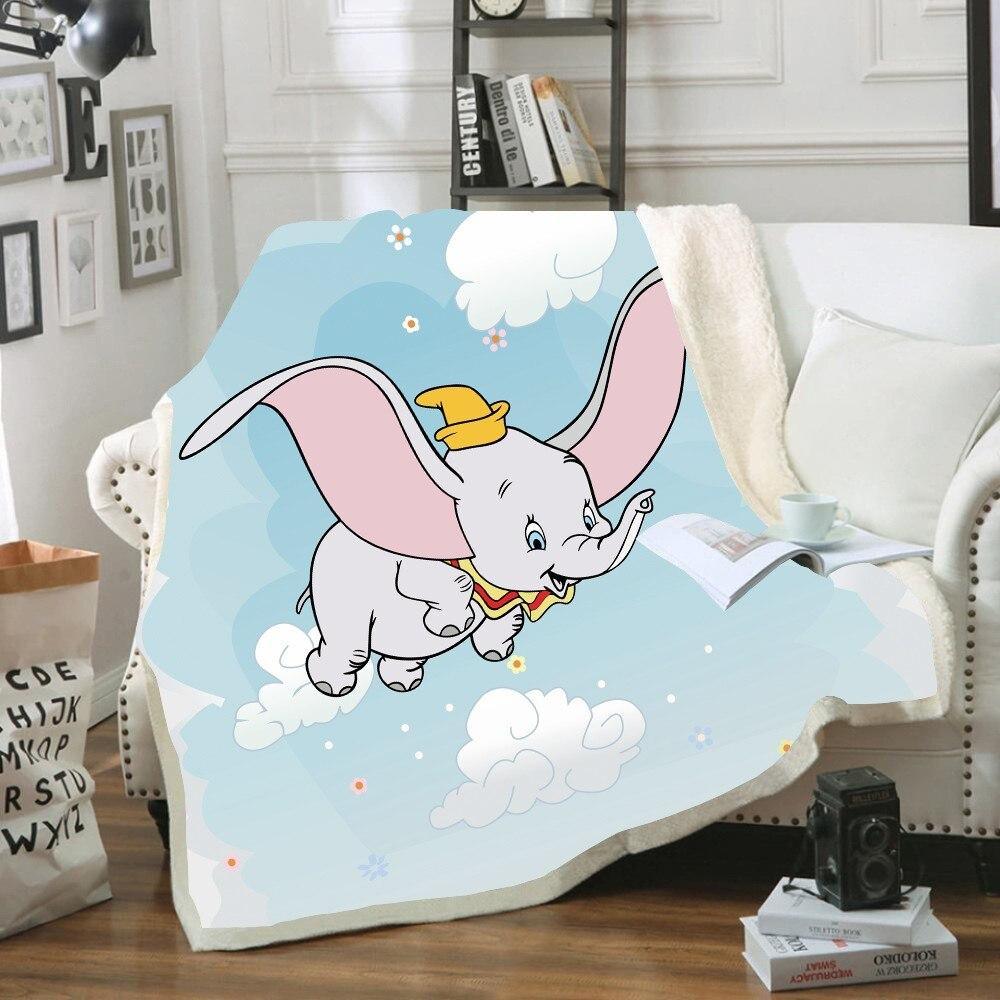 Disney Movie Soft Blanket Throw - Dumbo Elephant 3 Designs