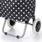Hoppa 47L Light Weight Wheeled Shopping Trolley Bag - Black Polka Dots