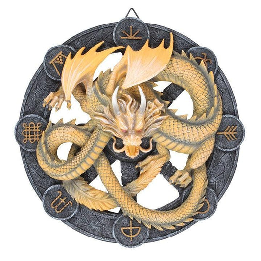 Imbolc Dragon Resin Wall Art Plaque by Anne Stokes