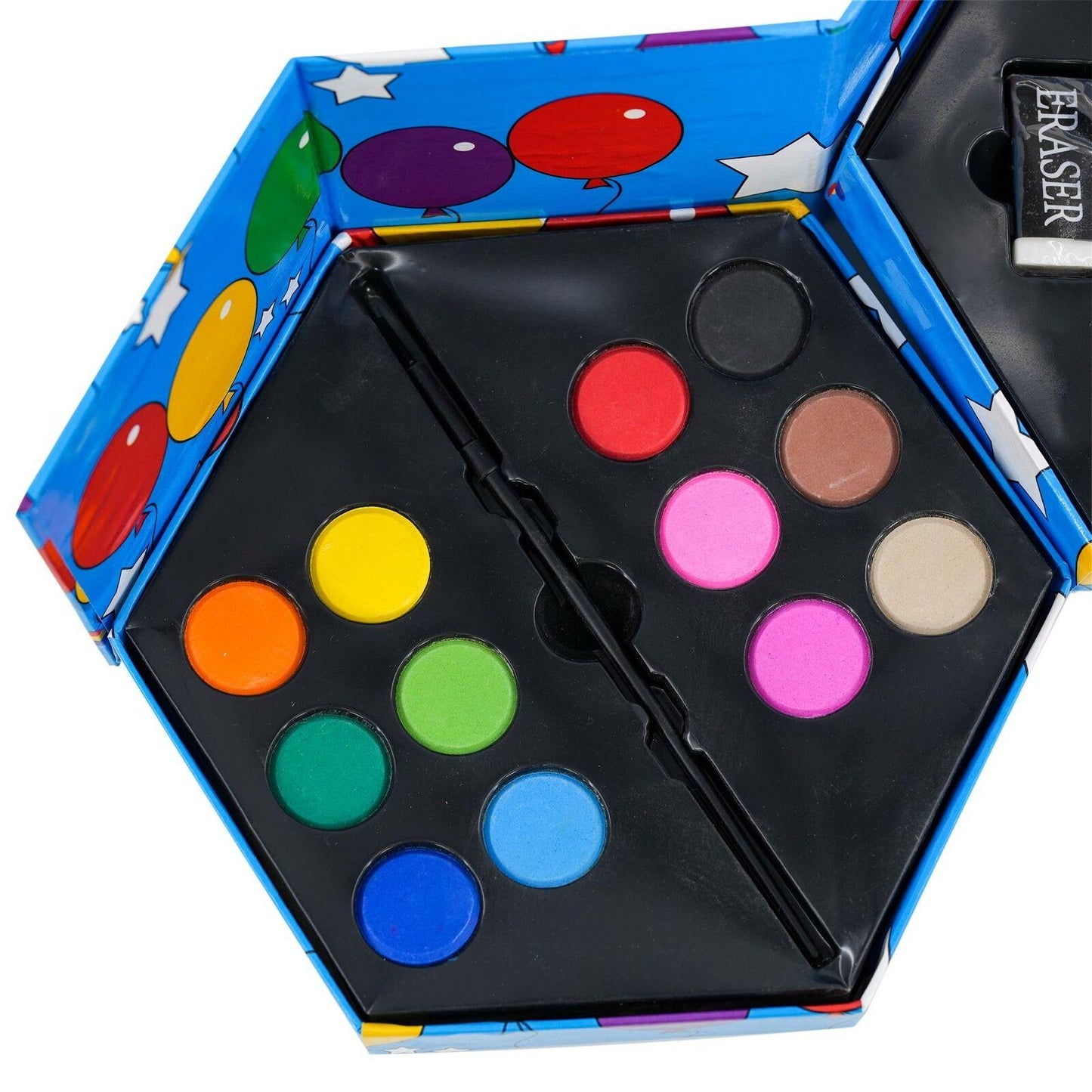 Kids 52Pcs Hexagonal Box Crayons Paints Pens Pencils Arts Crafts Set