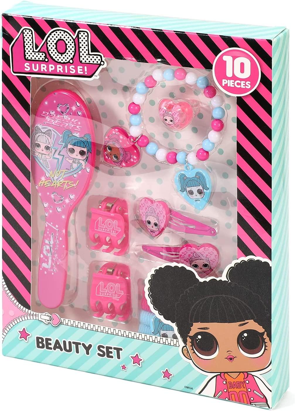 LOL Surprise! 11pcs Girls Hair Accessories Clips Comb Bands Beauty Set
